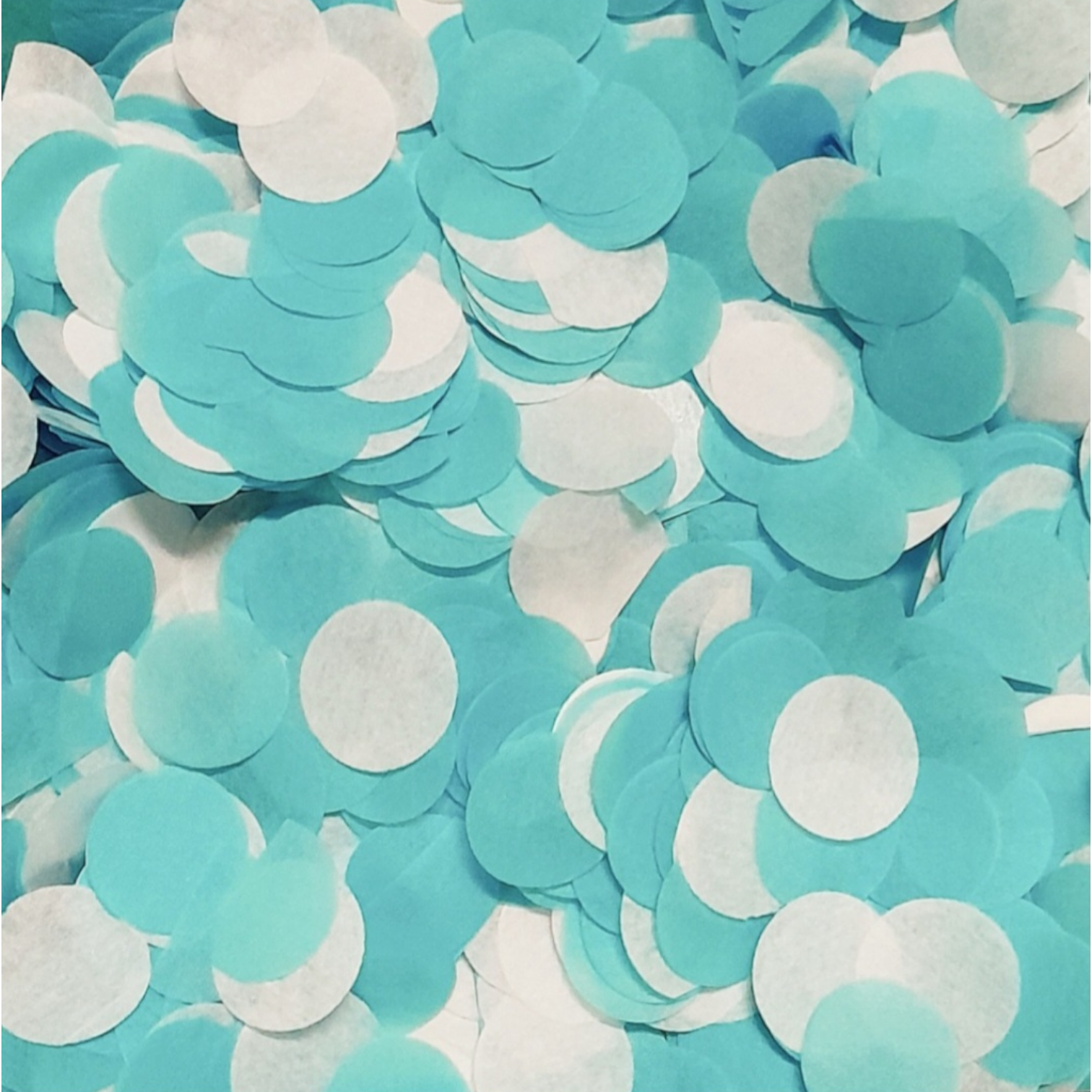 Blue & White Tissue Paper Confetti Circles