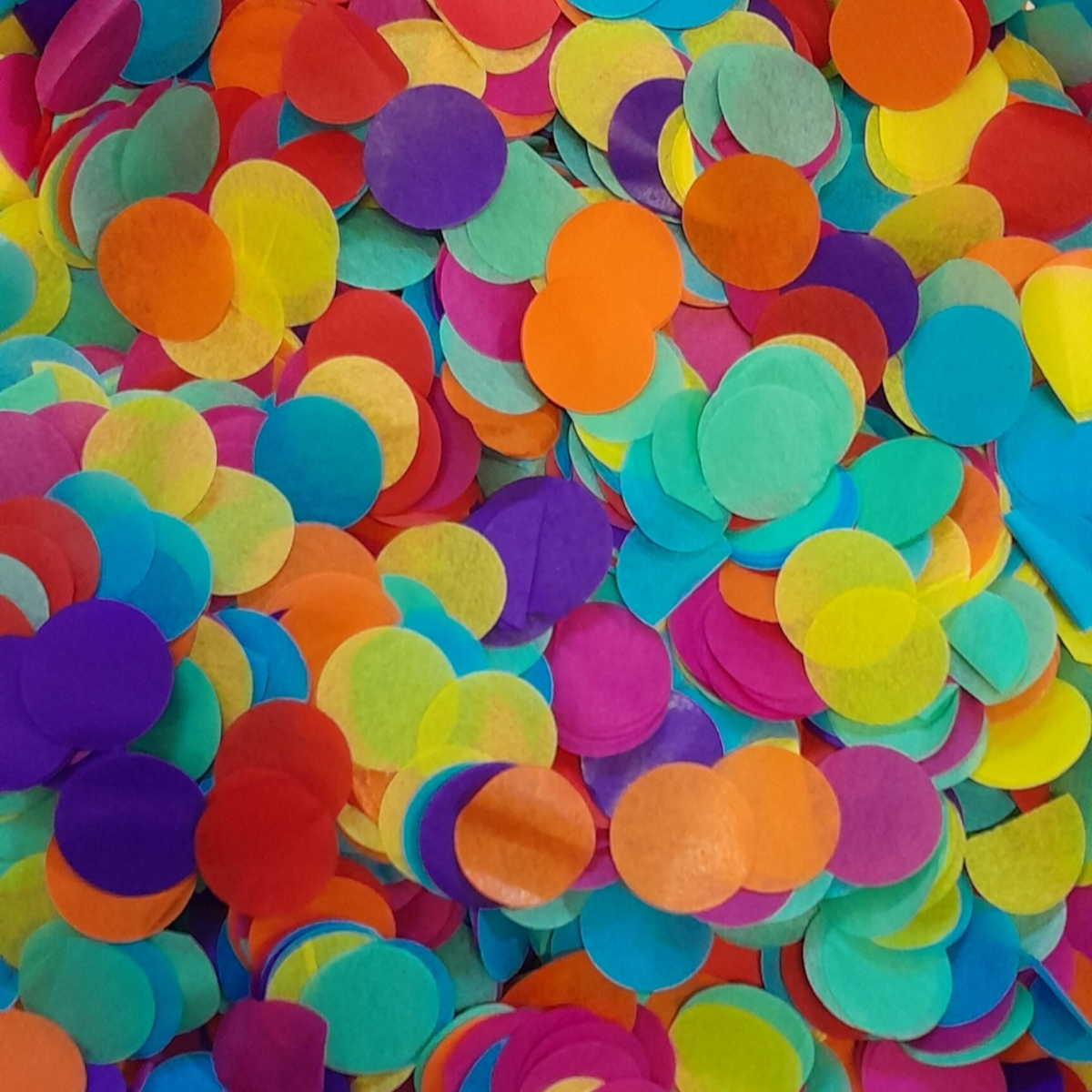 Bright Rainbow Tissue Paper Confetti Circles Love Confetti Love Confetti