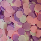 A mix of Pink, White & Purple Coloured Tissue Paper Confetti Circles