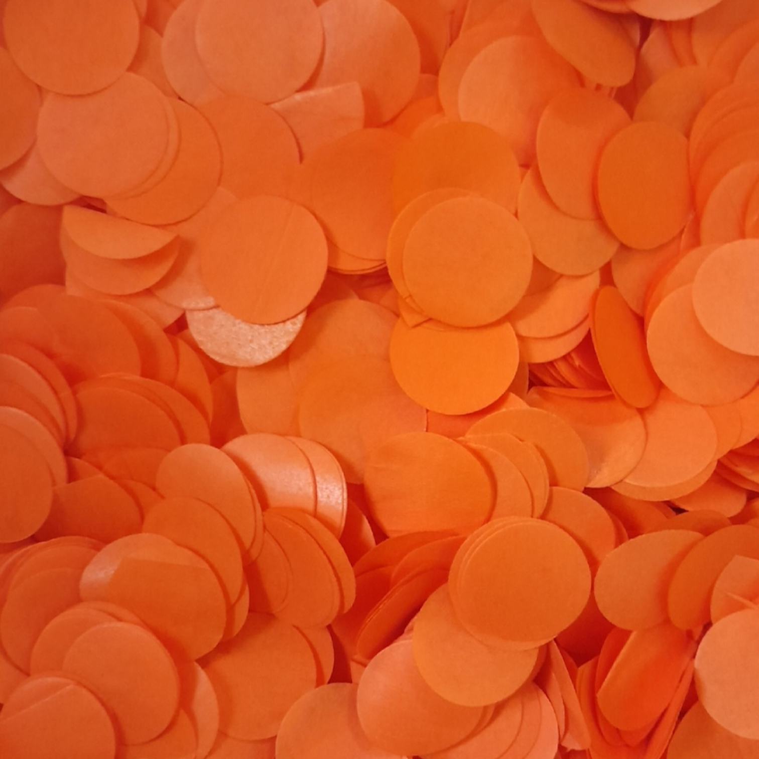 Orange Tissue Paper Confetti Circles