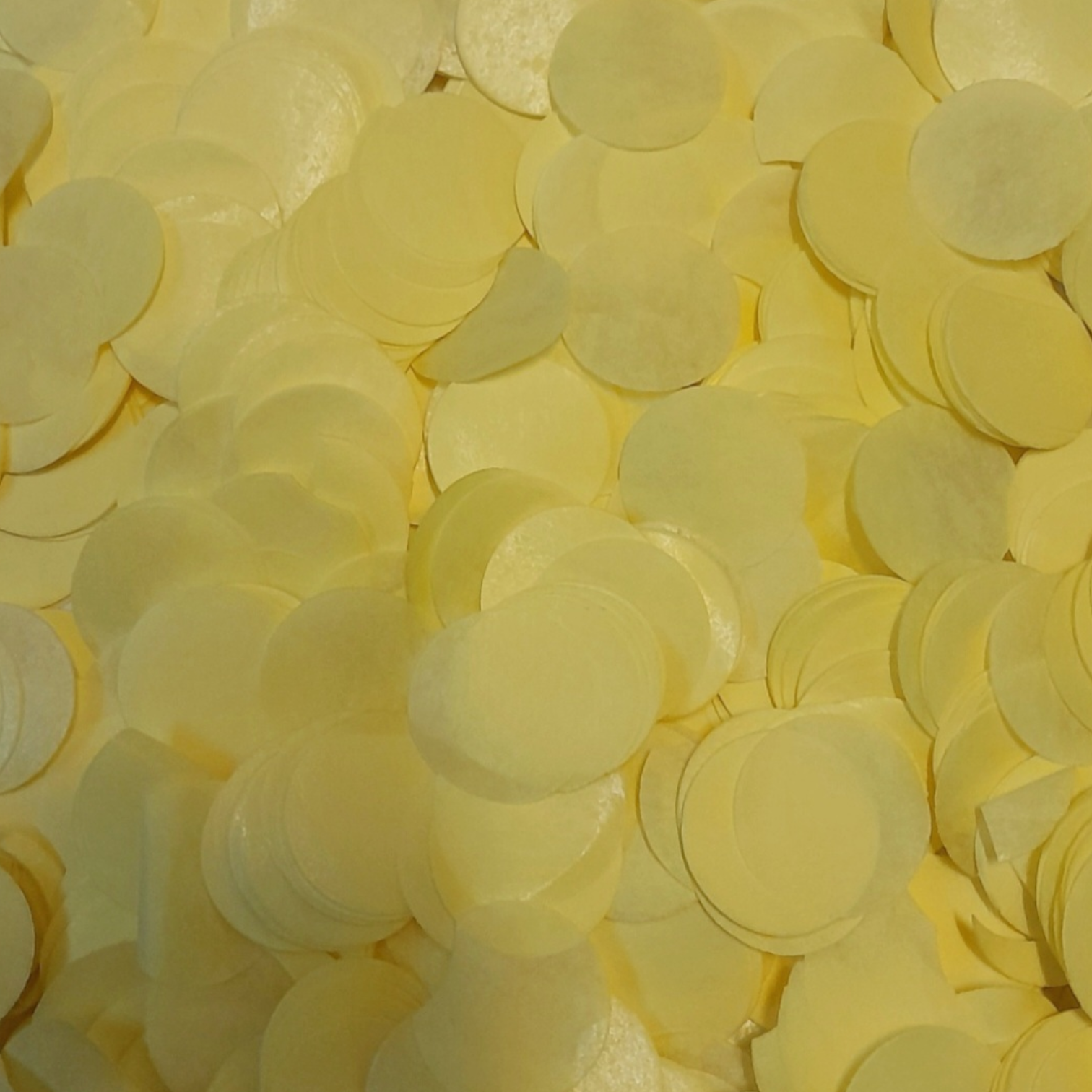 Pastel Yellow Tissue Paper Confetti Circles