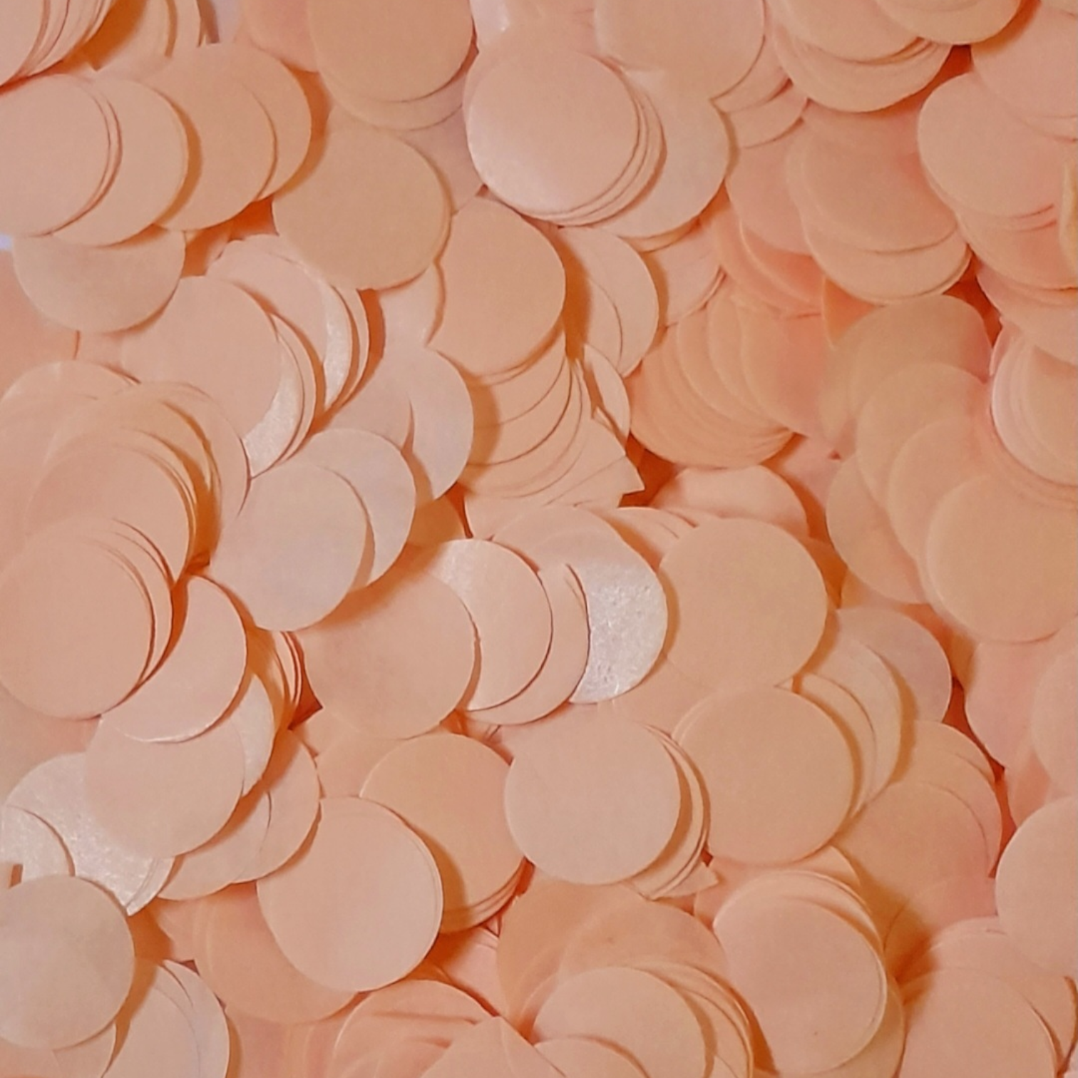 Peach Coloured Tissue Paper Confetti Circles