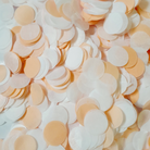 A two tone mix of Peach & White Coloured Tissue Paper Confetti Circles