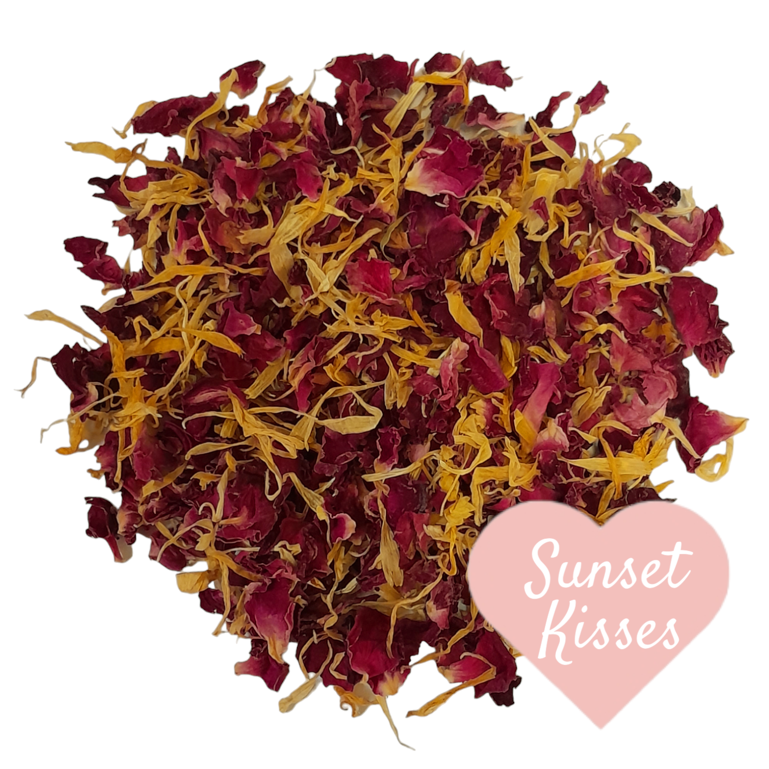 Red Rose Petals and Calendula Petals.