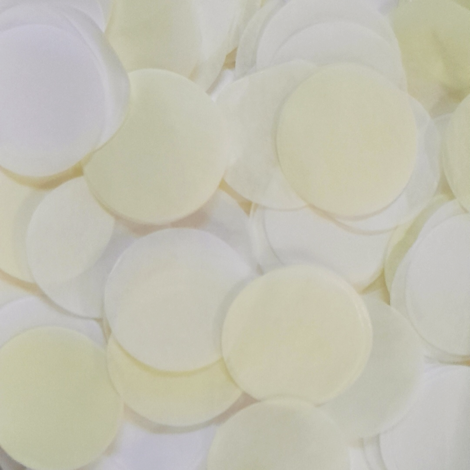 Cream & White Large Tissue Paper Confetti Circles