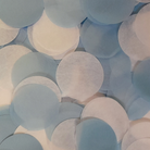 Dusty Blue & White Large Tissue Paper Confetti Circles