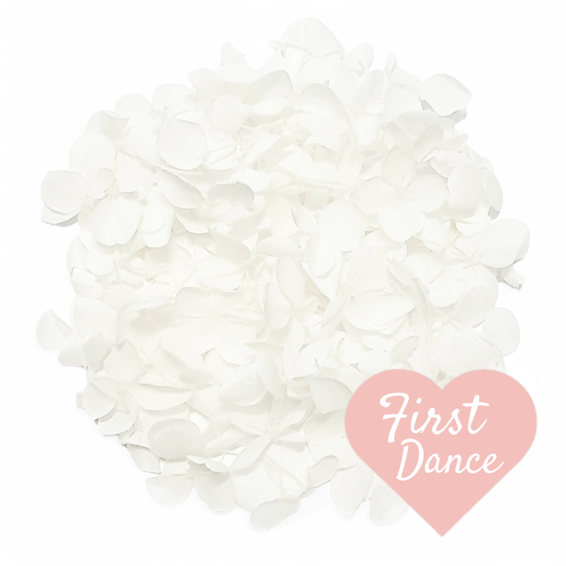 White Hydrangea Petals wedding flower confetti