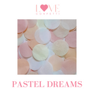 A mix of Peach, Cream, White &amp; Pink Coloured Large Tissue Paper Confetti Circles.