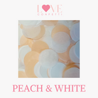 biodegradable wedding confetti tissue paper circles pastel peach white